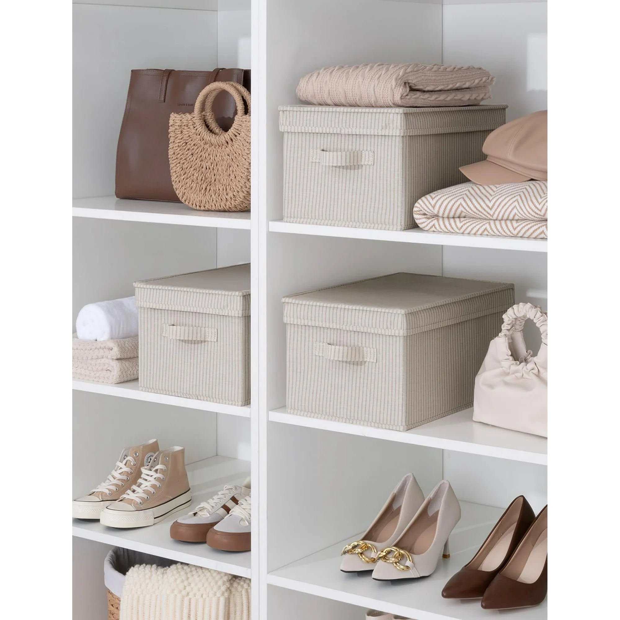 Gray Large 3-Pack Storage Bins with Lid Z305