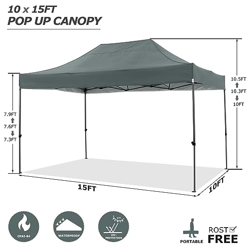 10x20 Heavy Duty Pop up Canopy with 6 sidewalls, Waterproof Outdoor Tent F45217