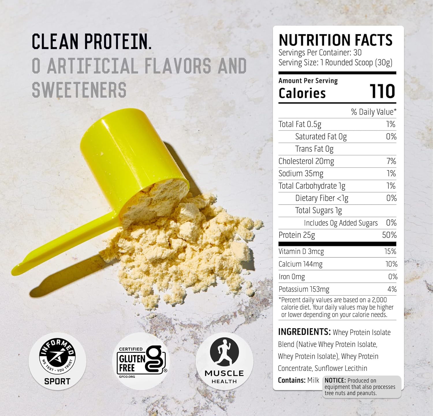 Unflavored 2 lb & Chocolate 18 Servings Protein Powder I22506