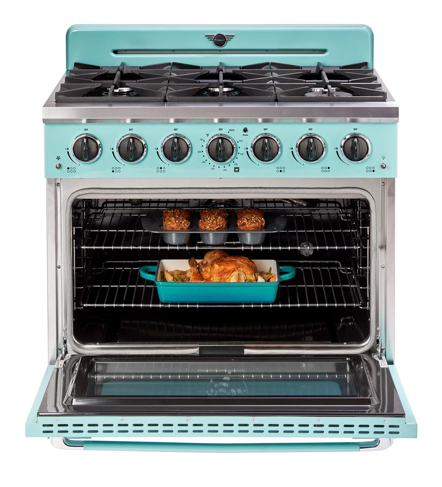 36" 5.2 cu/ft Freestanding Gas Range with Convection Oven and Sealed Burners I18638
