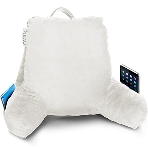 Navy Blue Shredded Memory Foam Reading Pillow with Pockets R862858