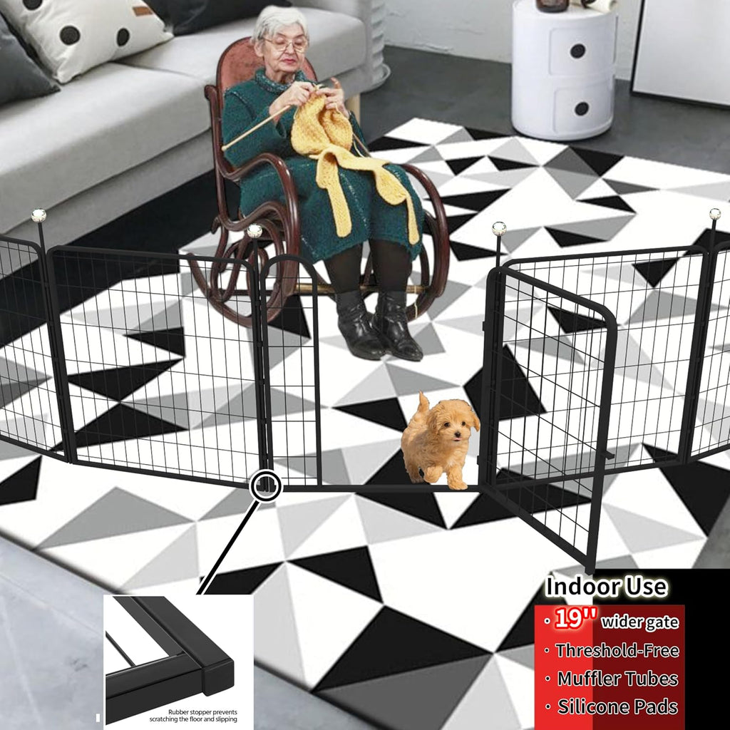 32'' Portable Metal Dog Playpen with 6 Panels I749