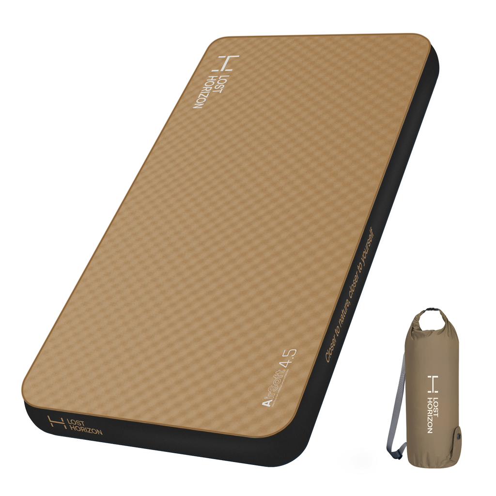 4.5" Thick Self Inflating Sleeping Pad with Solid Foam E478004
