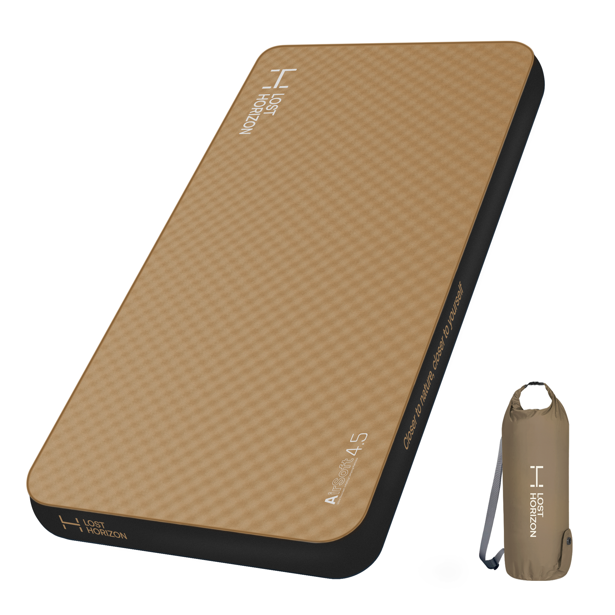 4.5" Thick Self Inflating Sleeping Pad with Solid Foam E478004