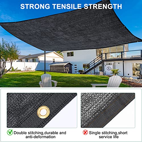 40% Shade Cloth 6.5x10FT Mesh Tarp with HDPE Material and Reinforced Grommets L71050