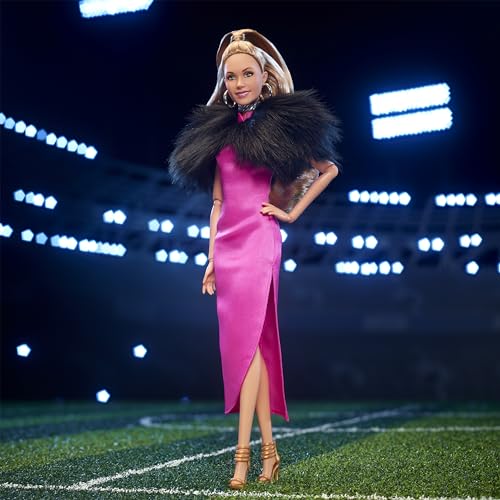 Keeley Doll with Pink Dress and Faux Fur Shawl D510090