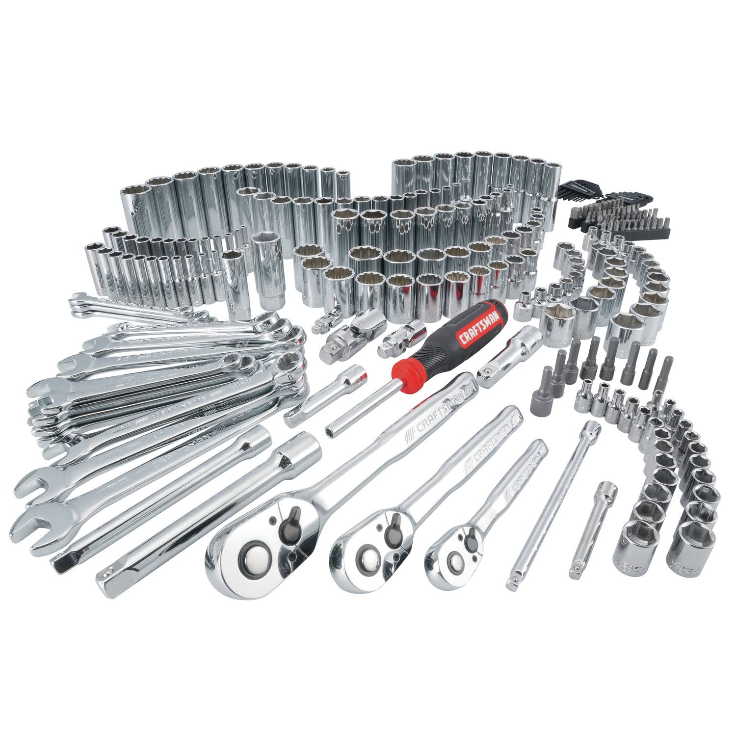1/4, 3/8 and 1/2 in. Drive Metric and SAE 6 and 12 Point Mechanic's Tool Set 308 pc. P359849