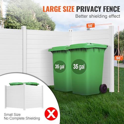50" W x 50" H 2-Panel Vinyl Privacy Fence I824