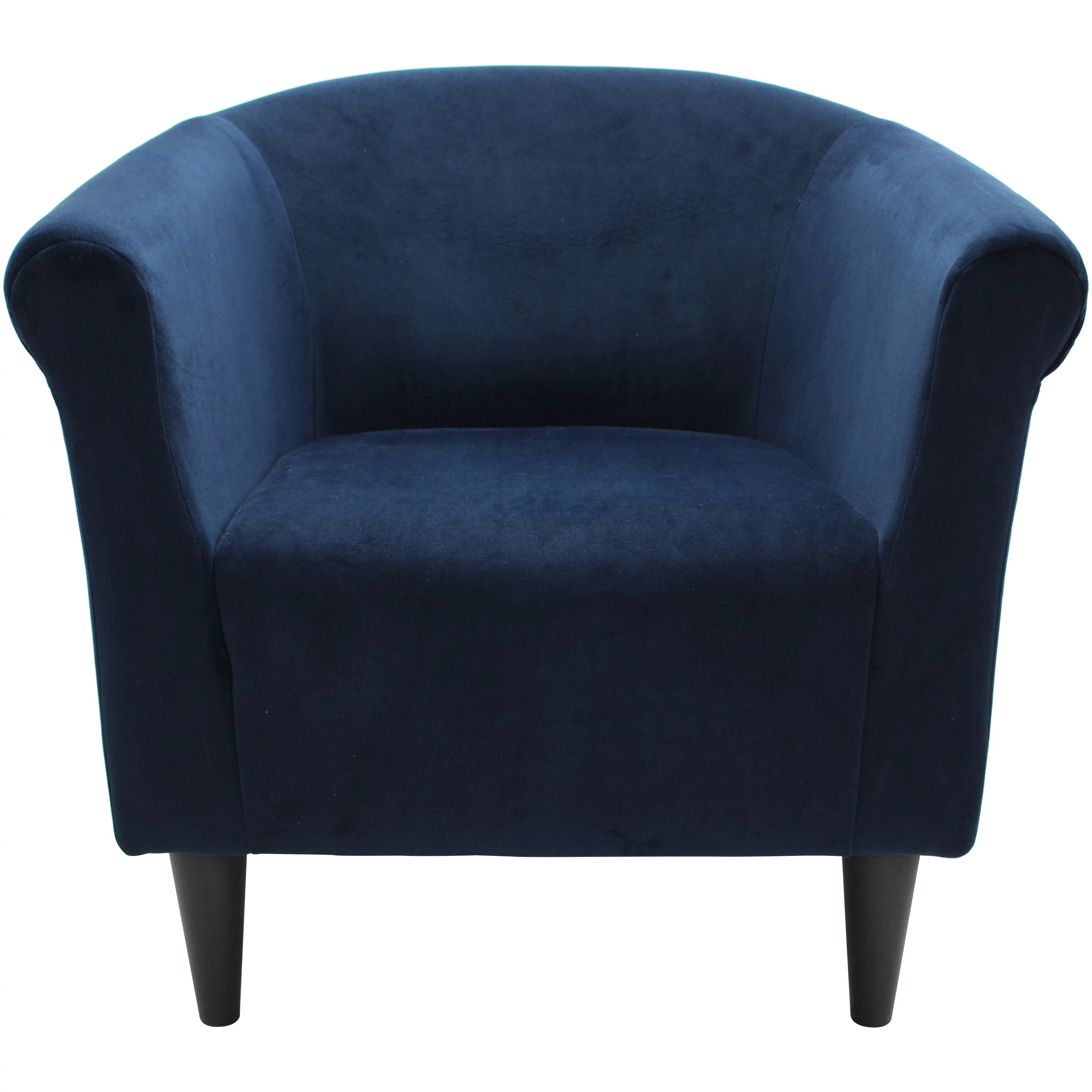Navy Blue Microfiber Bucket Accent Chair R82956