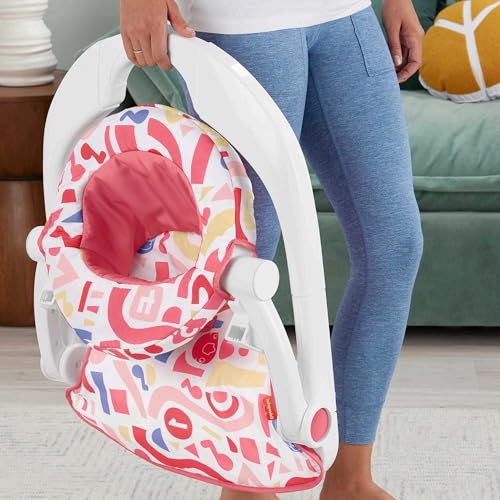 Pink Portable Baby Chair with Piano Toy & Snack Tray T266562
