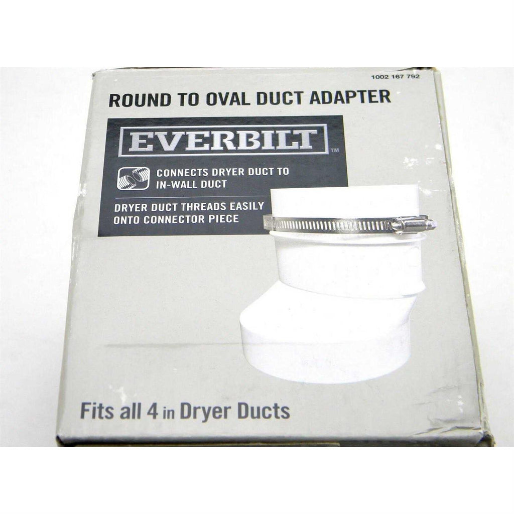 4 In. Round To Oval Dryer Duct Adapter O505