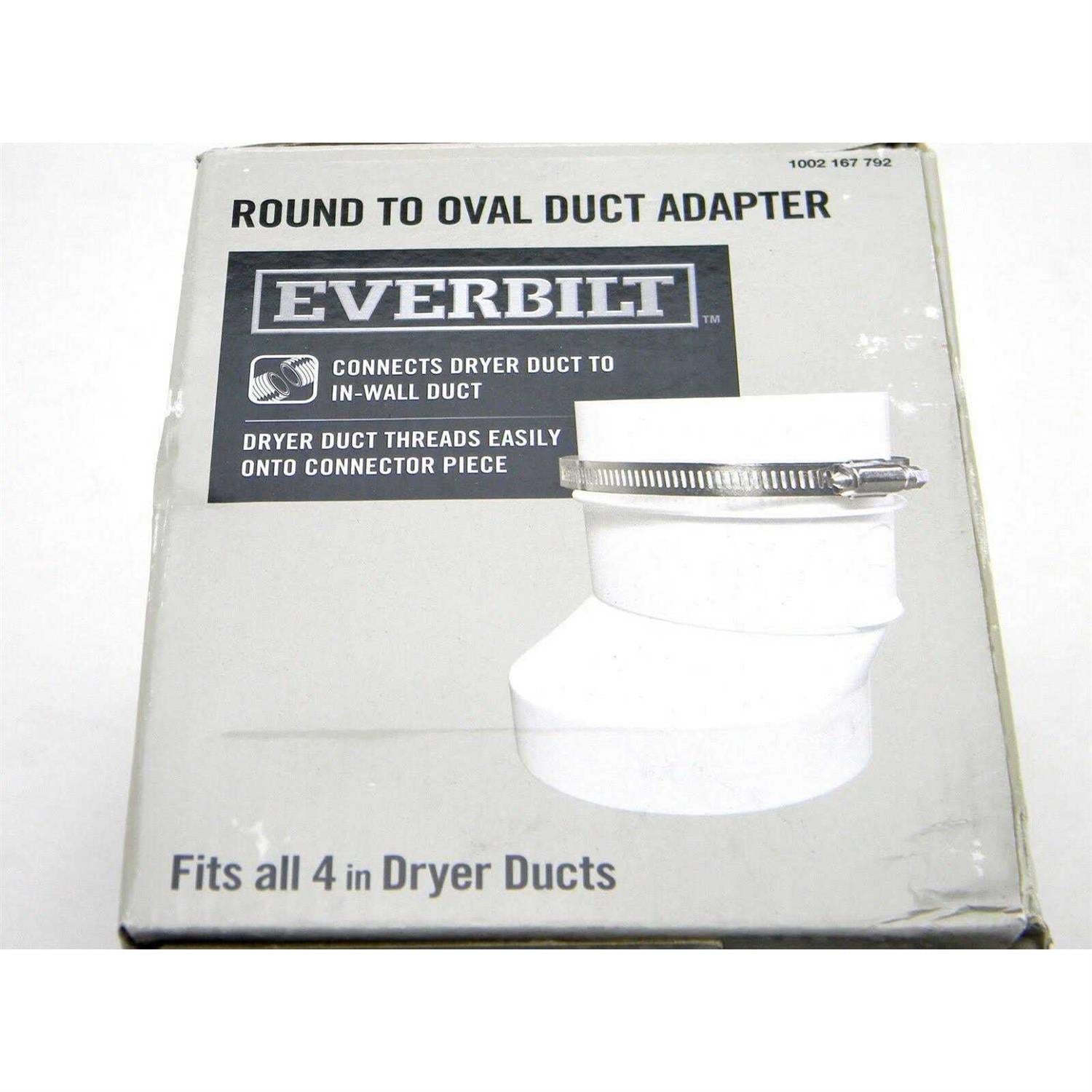 4 In. Round To Oval Dryer Duct Adapter O505