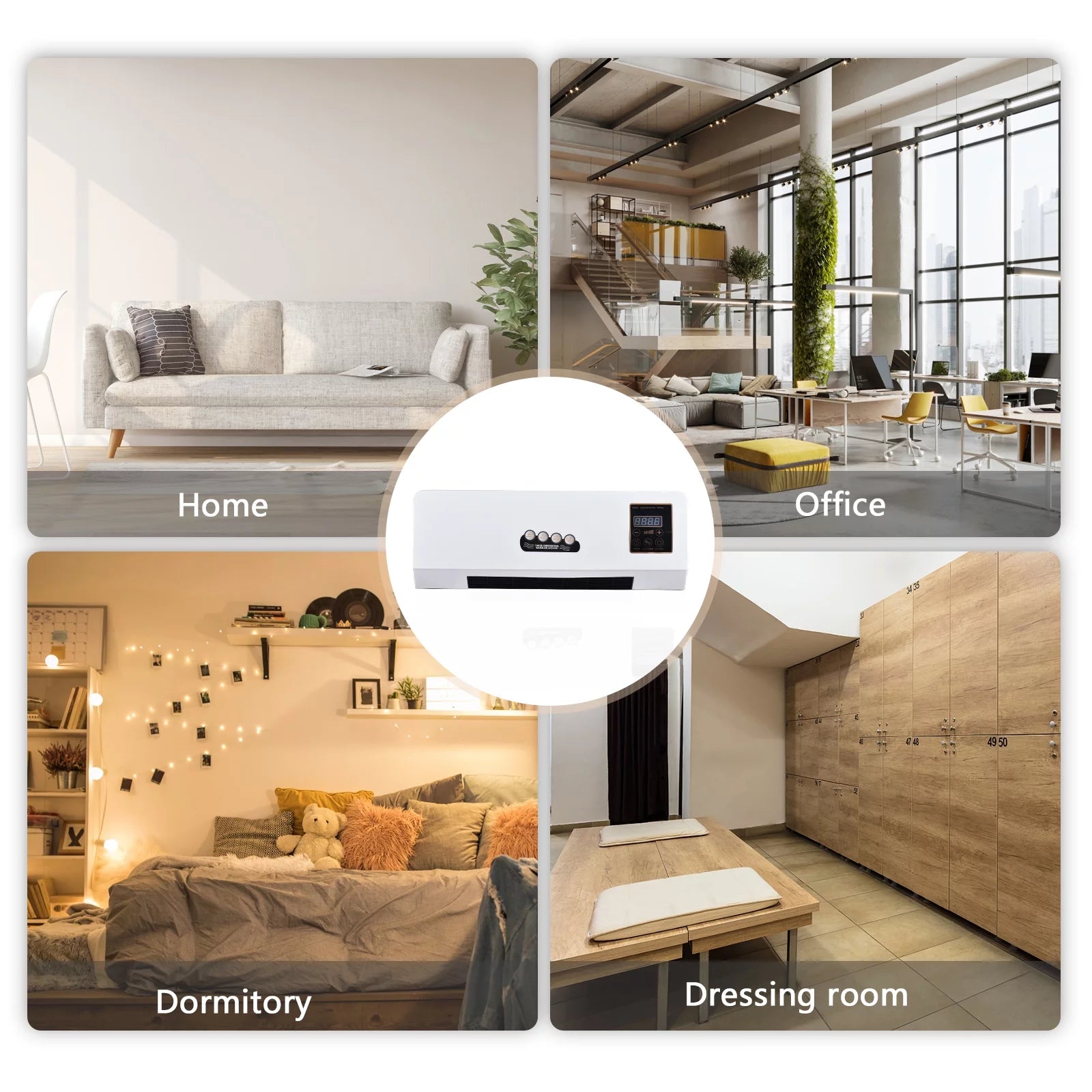 1800W Heater and Air Conditioner Combo, 2-in-1 Electric Cooling and Heating Fan with Remote Control V224718