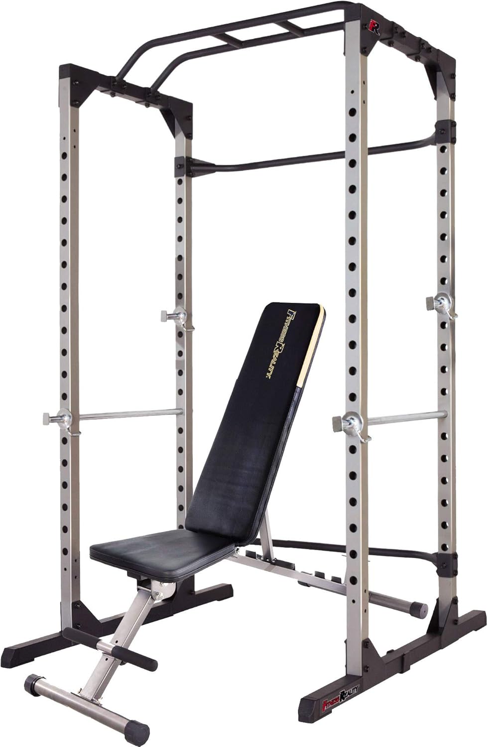 Squat Rack Power Cage with Lat Pulldown and Leg Holdown Attachment O2346