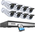 8 Channel 5MP Lite Home Security Camera System with 8 x 1080p Weatherproof Cameras G6832