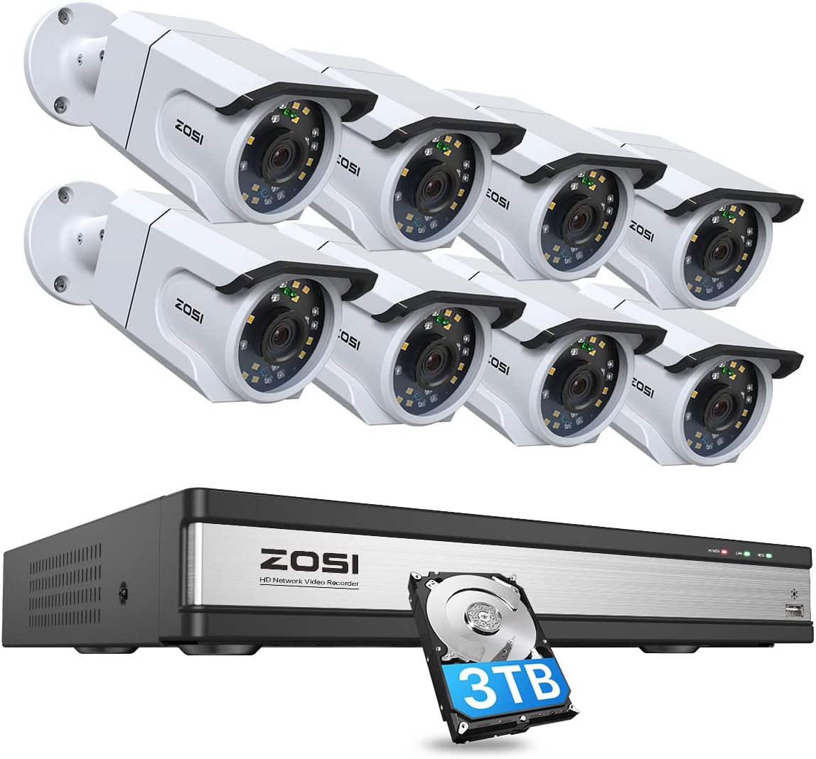 8 Channel 5MP Lite Home Security Camera System with 8 x 1080p Weatherproof Cameras G6832
