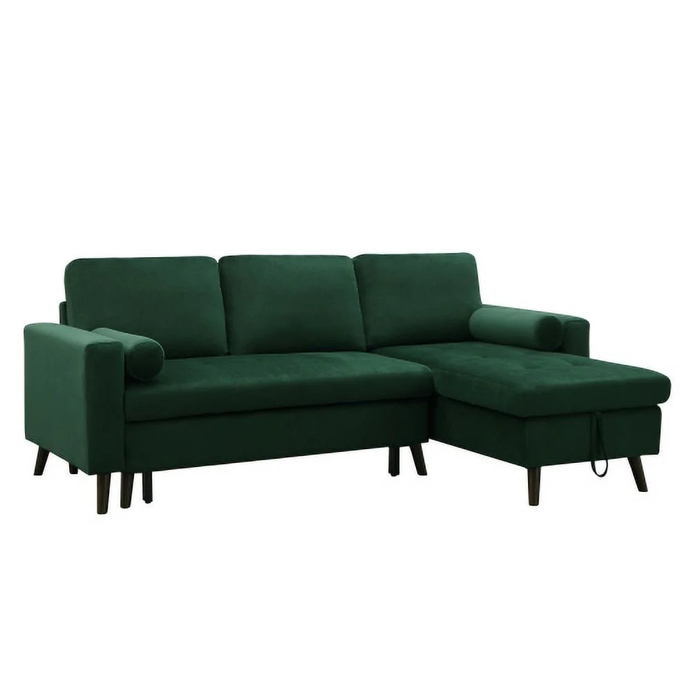 88 inch Reversible Pull out Sleeper Sectional Storage Sofa Bed L712