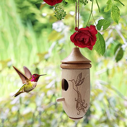 3pcs Hanging Wooden Hummingbird House H537040
