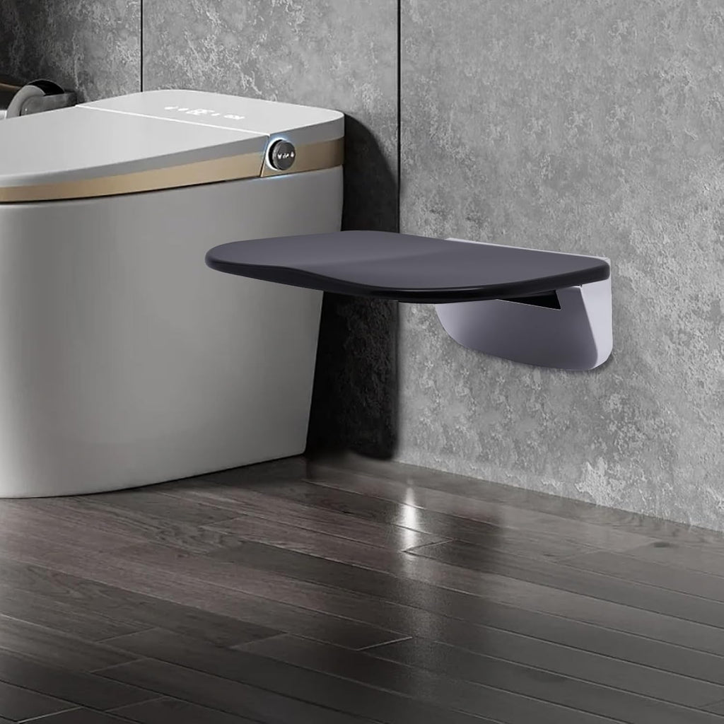 14" Folding Teak Shower Seat Wall Mounted, 440LBS M769384