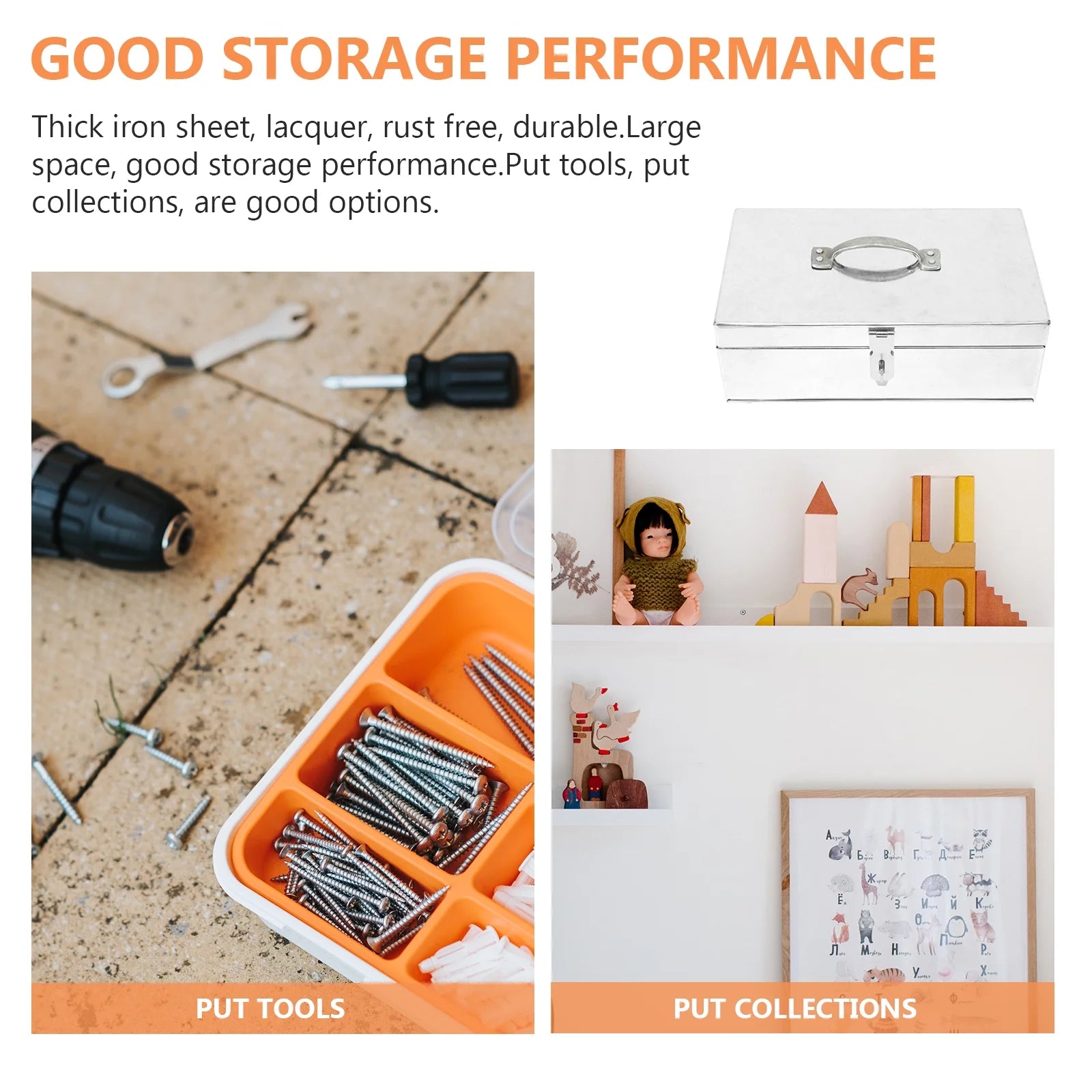 Aluminum Hard Case Storage Tin Box X4244