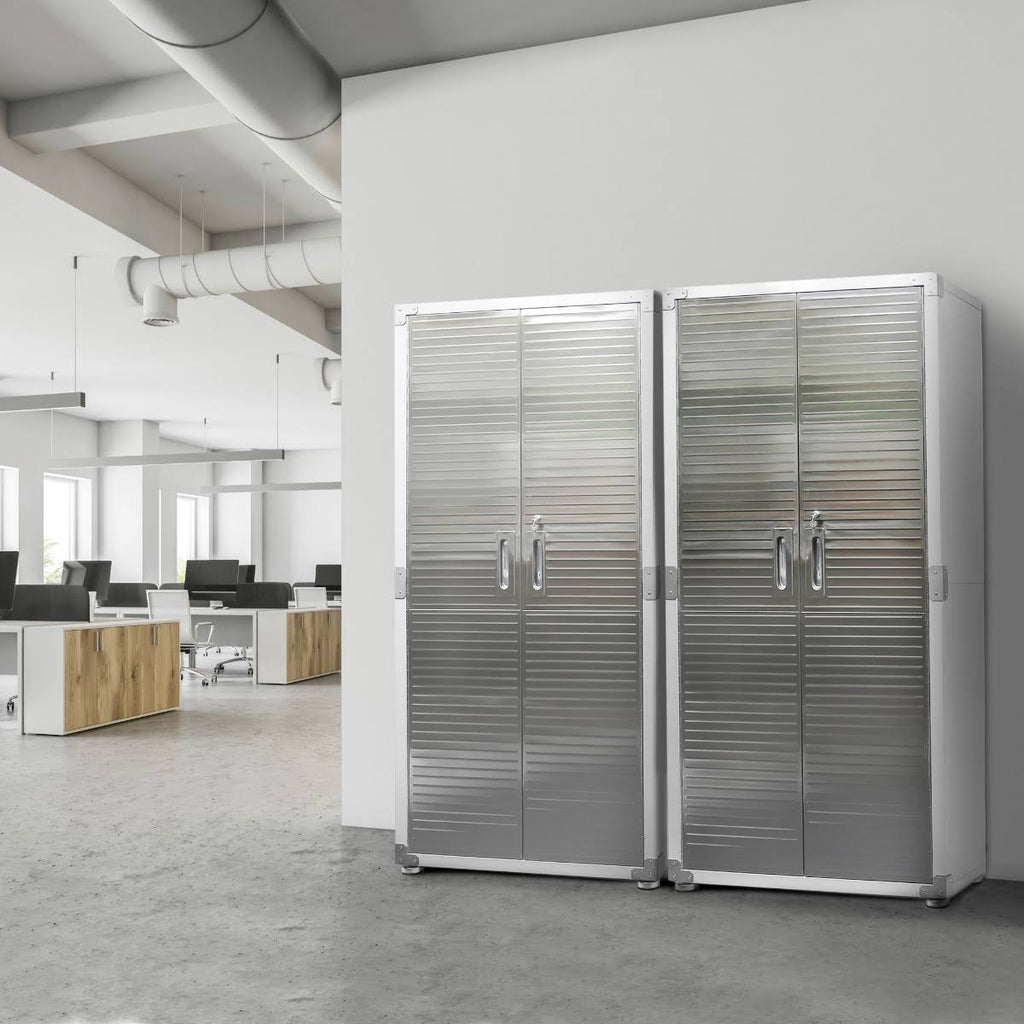 White 2-Door Rolling Storage Cabinet A97166