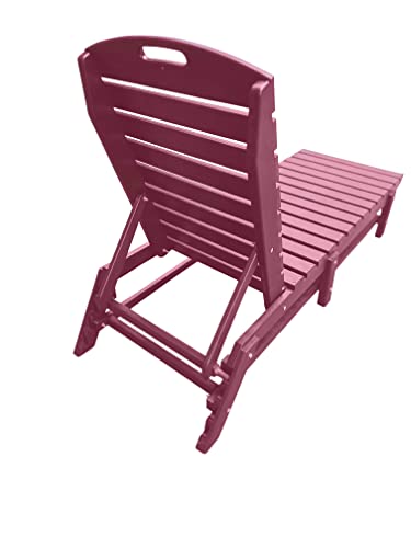 Teal Folding HDPE Recycled Poly Pool Chaise Lounge P219842