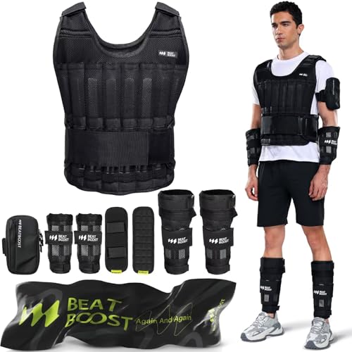 20lb/30lb/40lb/50lb/60lb Adjustable Weight Vest with Steel Plates B537944