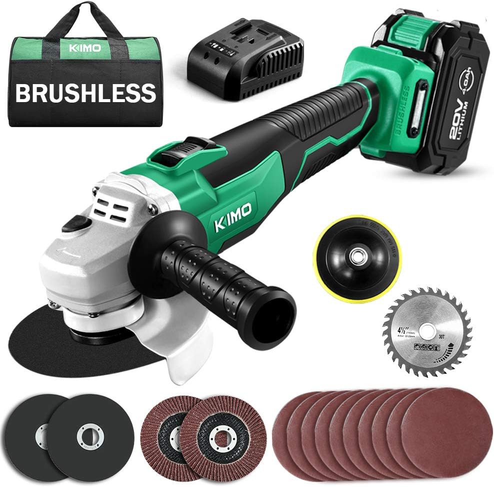Cordless Angle Grinder with 4.0Ah Battery & Charger, 4-1/2'' Blade C318222