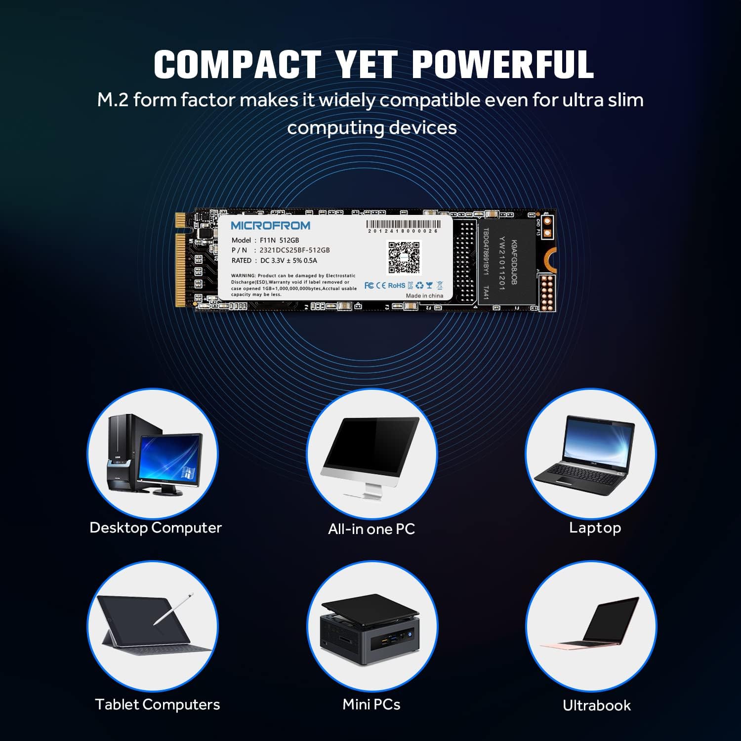 512GB M.2 NVMe PCIe Gen3X4 Internal Solid State Drive Pack of 2 G948