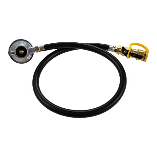 1LB Propane Tank Gas Regulator Valve with 1/4'' Quick Connect Shut Off Valve and 30Inch Propane Hose U20625