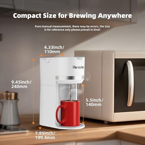 Black Single Serve Coffee Maker for K Cup and Ground Coffee, 6 to 12 oz. Brew Sizes T410663