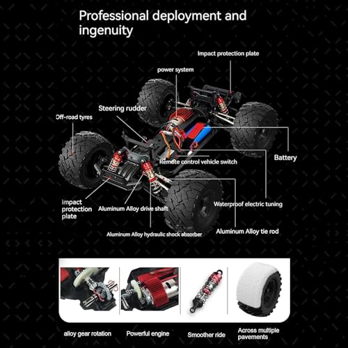 4WD 1:10 All Terrain RC Car with Headlights 2 Batteries L783745