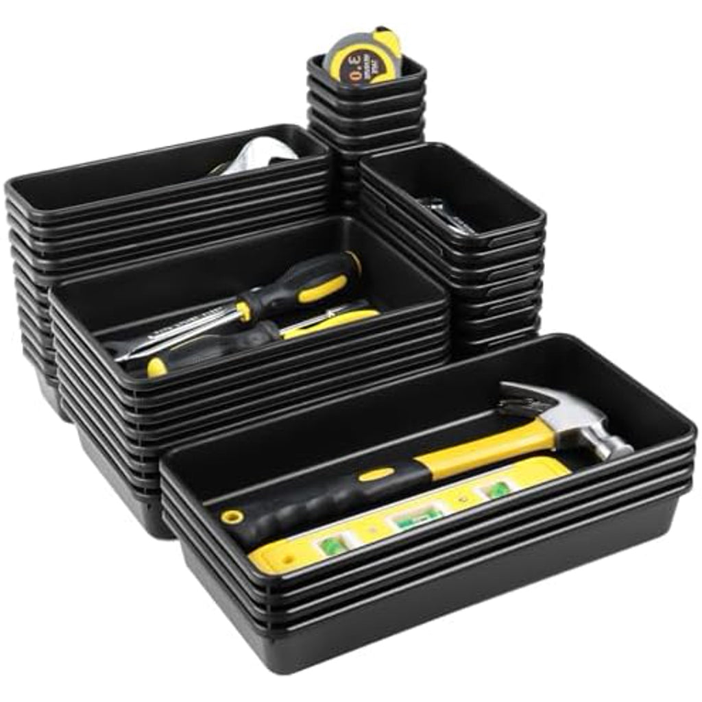 60PCS Black Plastic Tool Box Organizer Tray Divider (5 Sizes) A6050