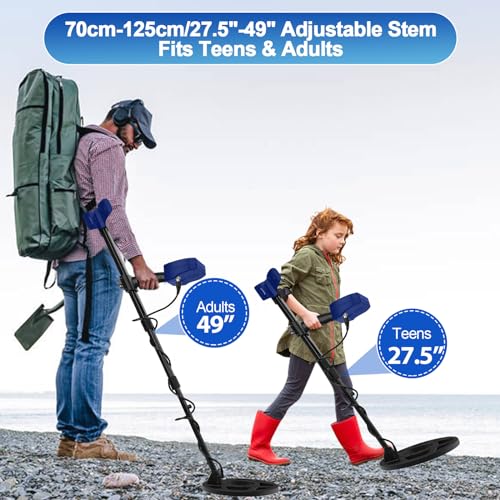 Metal Detector with 4.3IN Backlight Screen 10'' Waterproof Coil F146039