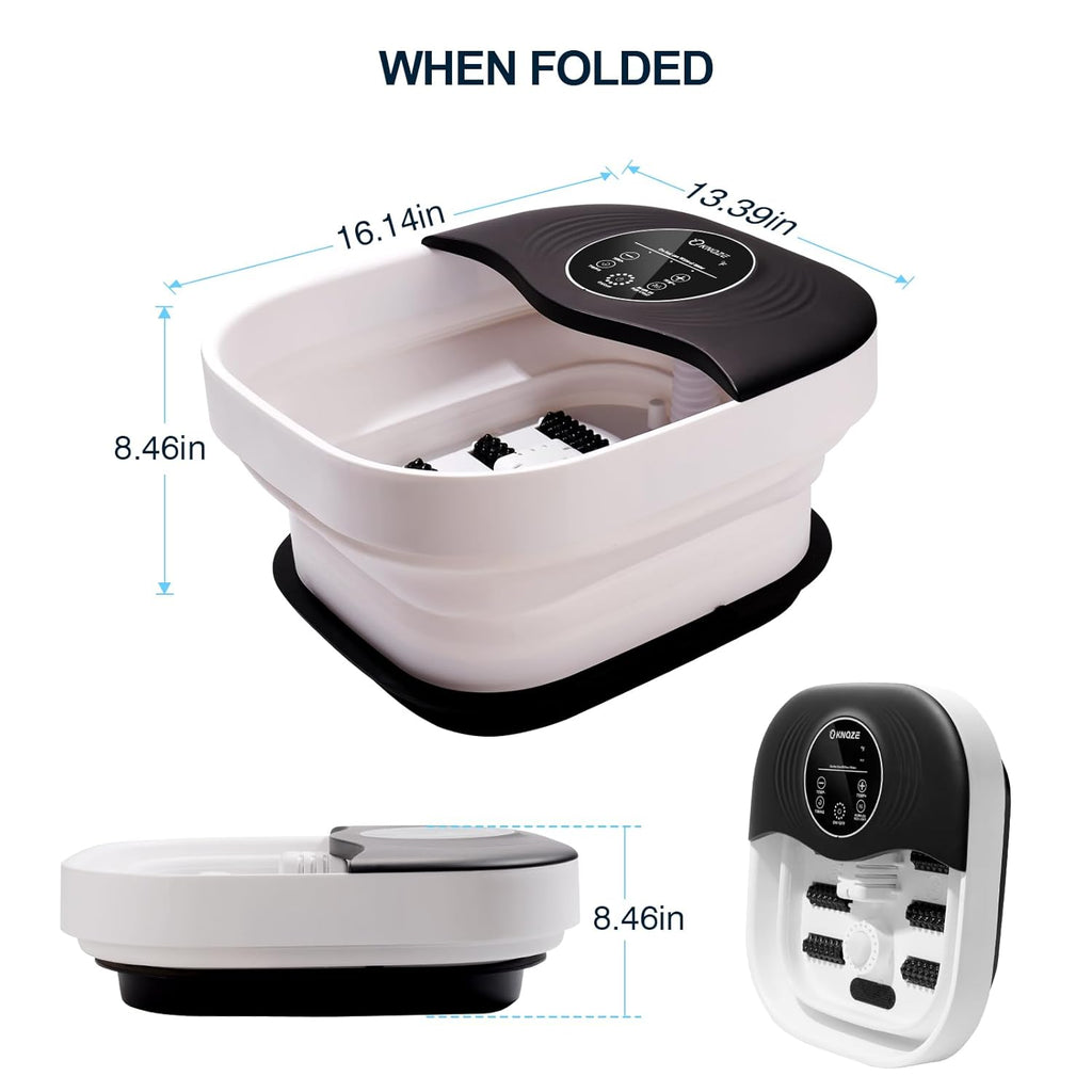 Collapsible Foot Bath with Heat, Bubbles, Massage Rollers, Temperature Control U403