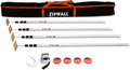 12 Foot Spring Loaded Dust Barrier Poles, Pack of 4, Silver U40617