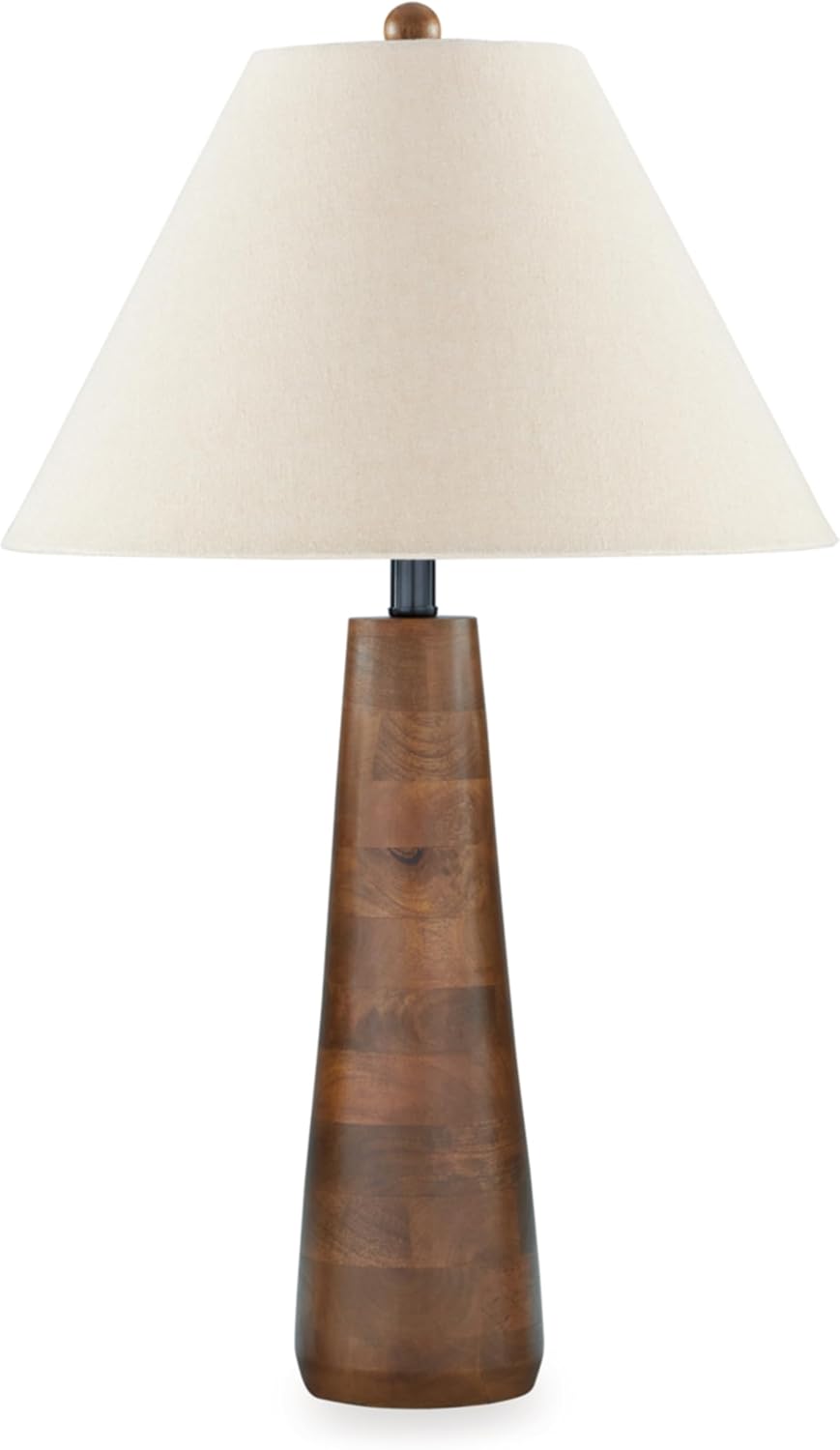 Light Brown Wood Table Lamp with 3-Way Switch U895