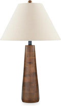 Light Brown Wood Table Lamp with 3-Way Switch U895