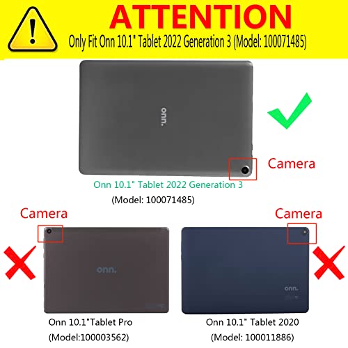 Glitter Rose Folio Leather Cover for Onn 10.1 Tablet G32451