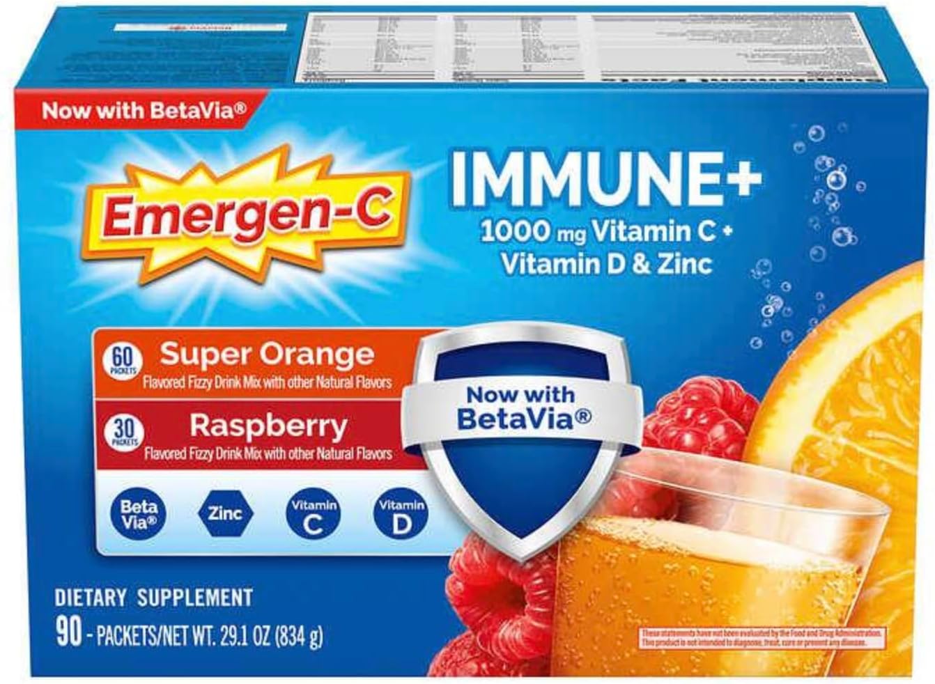 Super Orange 1000 mg Vitamin C 90 Packets U880399