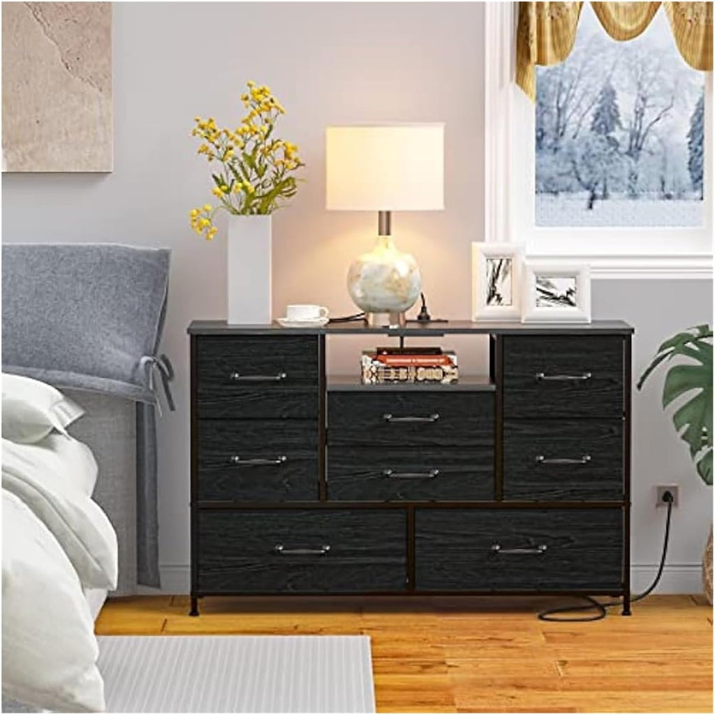 Black 8 Drawer Dresser D9459
