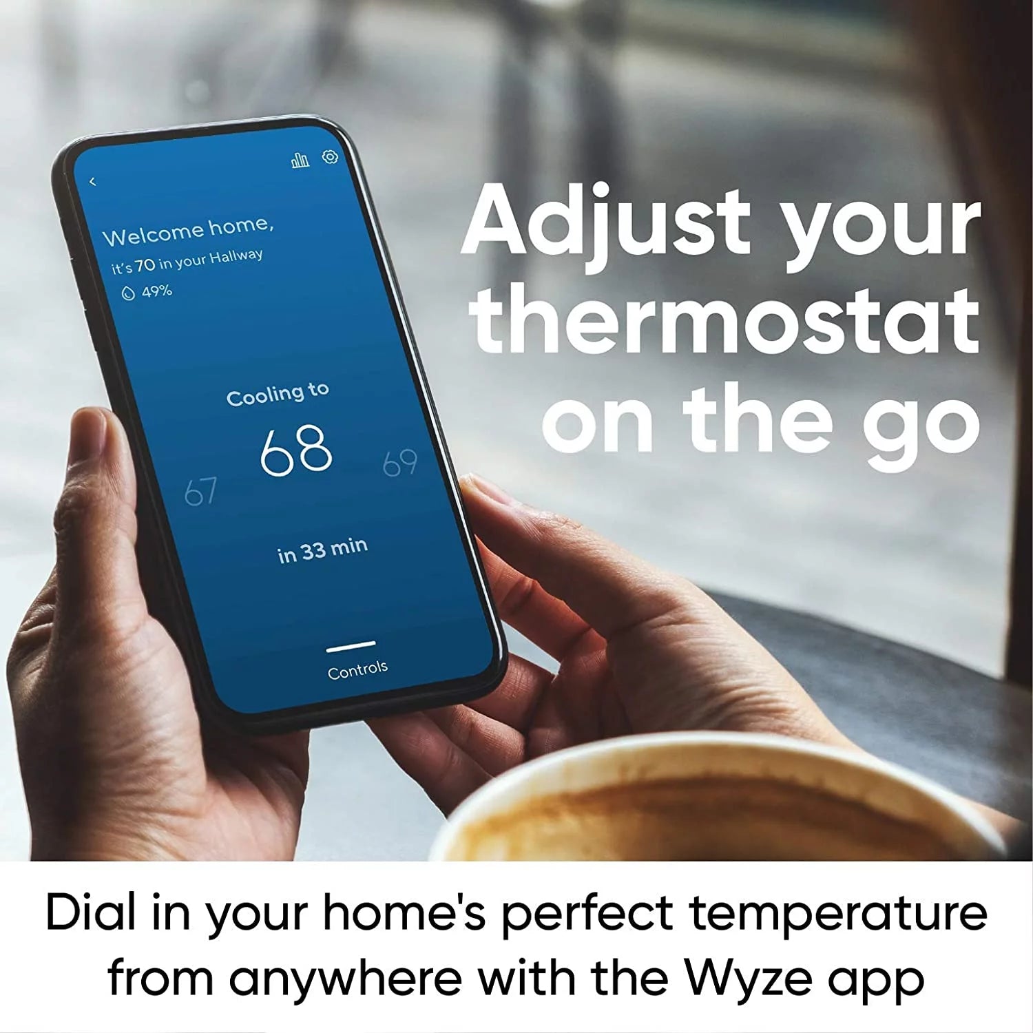Black Smart Wifi Thermostat U32223