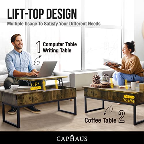 Lift Top Coffee Table with Sliding Drawer, 41" Espresso Z935