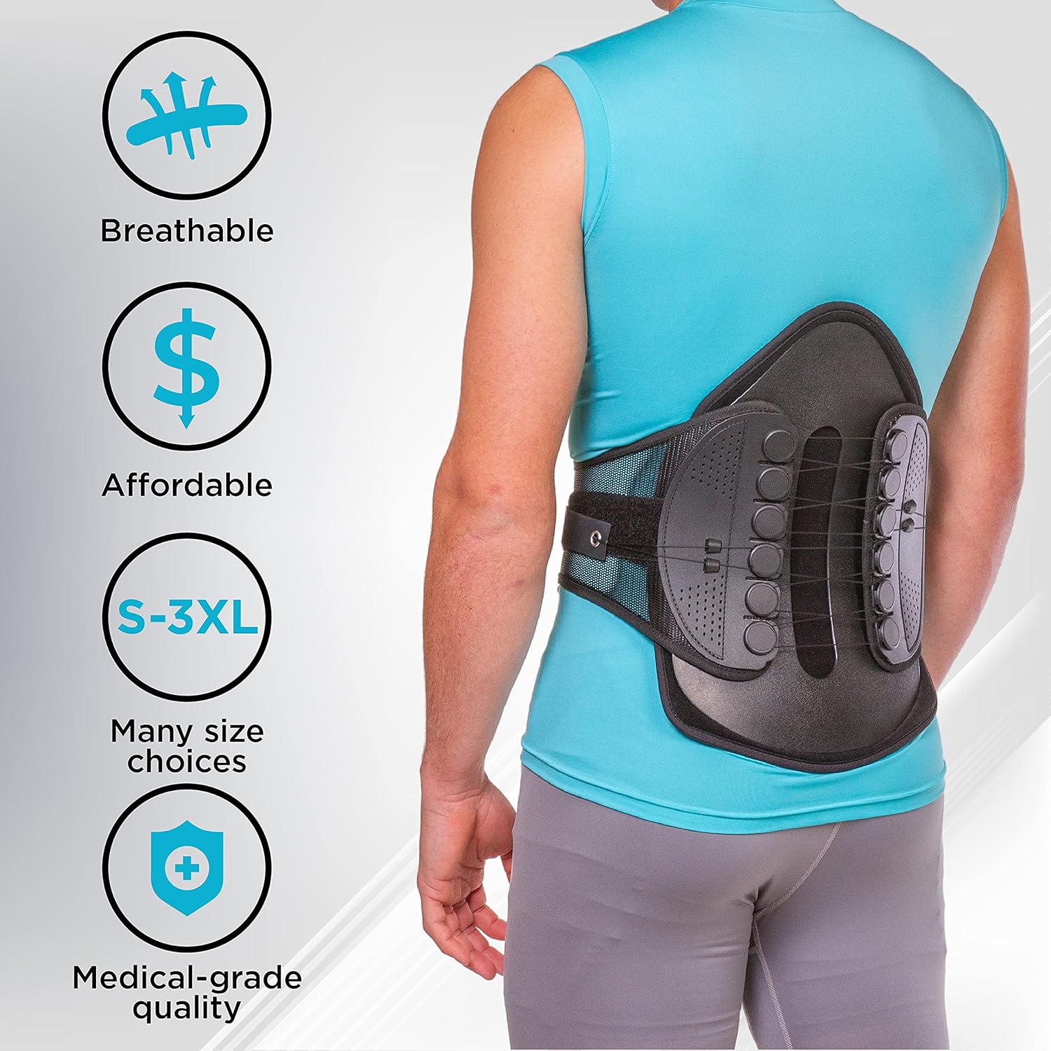 Rigid Lumbosacral Corset Belt with Pulley System N473797