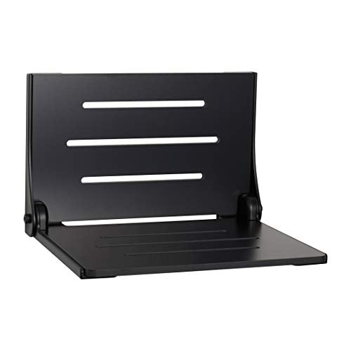 Black Folding Wall Mount Shower Bench Seat Z57875