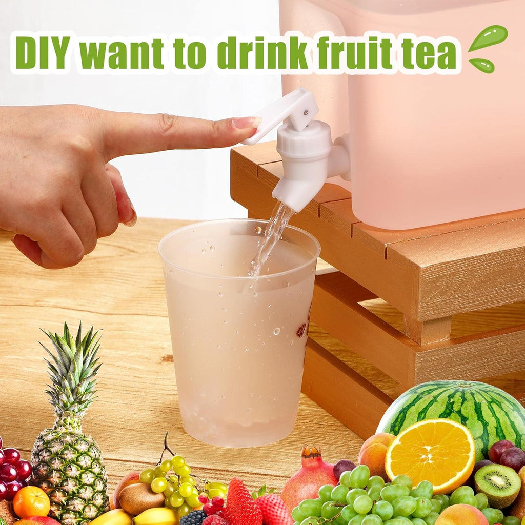 1 Gallon Plastic Drink Dispenser with Spigot and Lid, 3 Pcs O68201