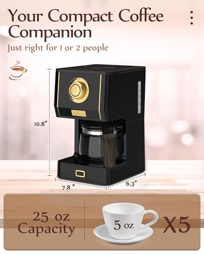 25 Oz Glass Coffee Pot Coffee Maker with Reusable Filter Z563988