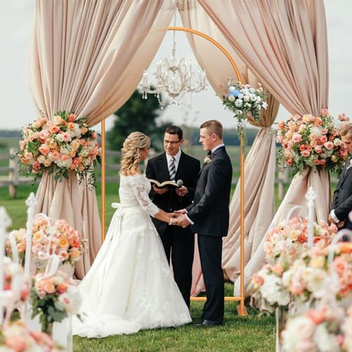 7.2FT Gold Metal Arch Backdrop Stand D833