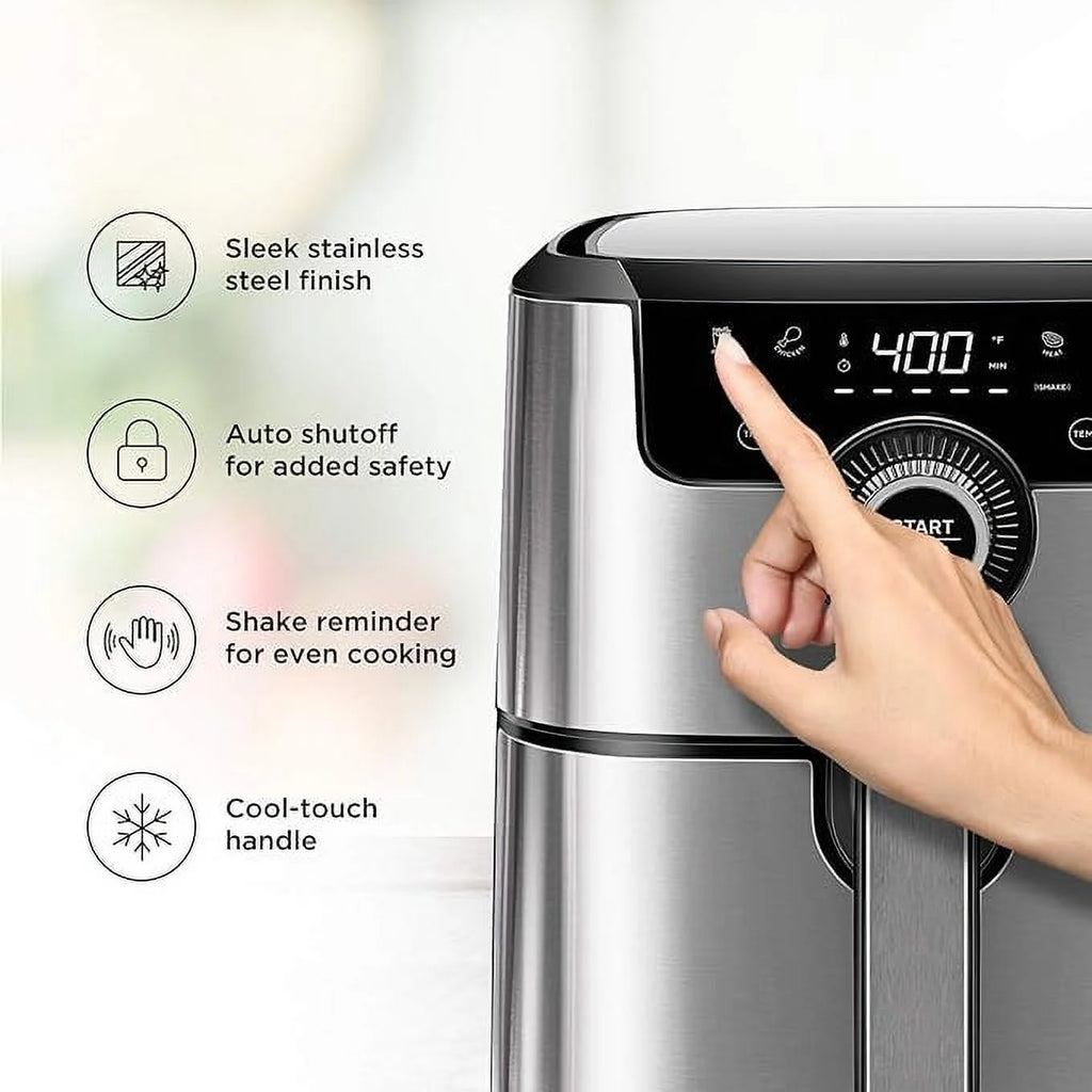 Open Box CHEFMAN Air Fryer 4.5 Qt SILVER I825