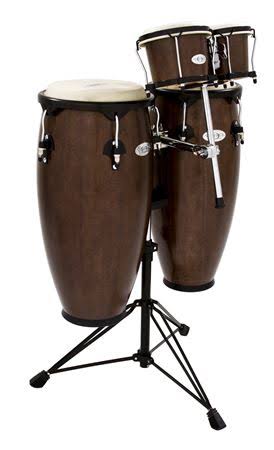 Tobacco Wood Conga Set with Stand A93678